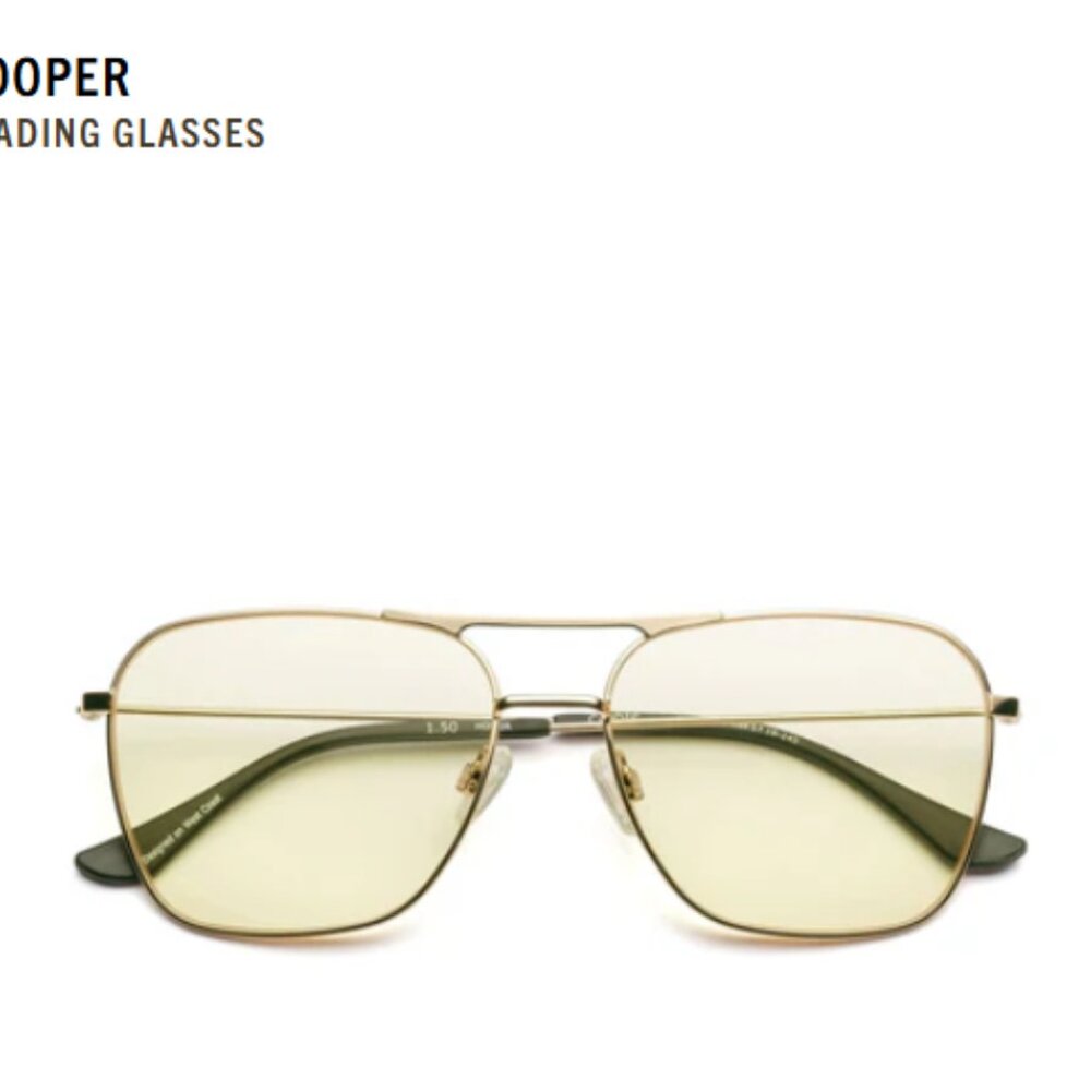 Caddis Hooper gold reading glasses 1.25 readers